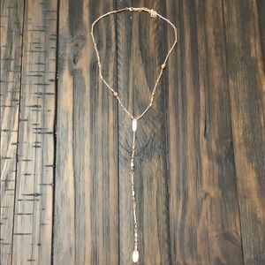 Kendra Scott rose gold and rhinestone necklace